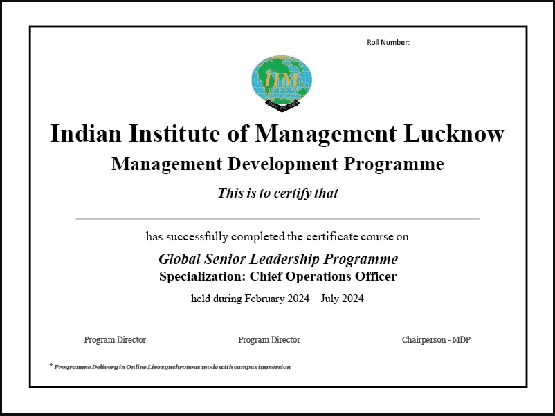 Sample Degree Certificate