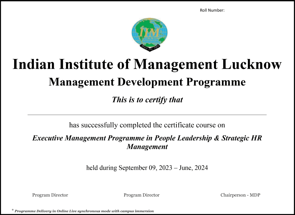 Sample Degree Certificate