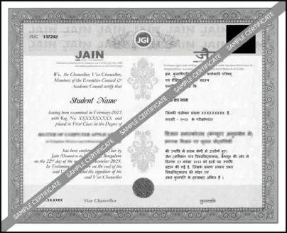 Sample Degree Certificate