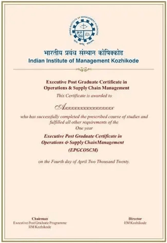 Sample Degree Certificate